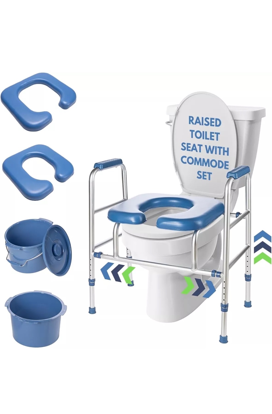 IdelAid Raised Toilet Seat with Handles