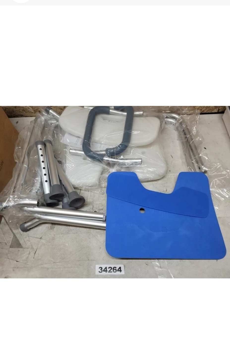 Adjustable Shower Chair with Backrest and Armrests - photo 2