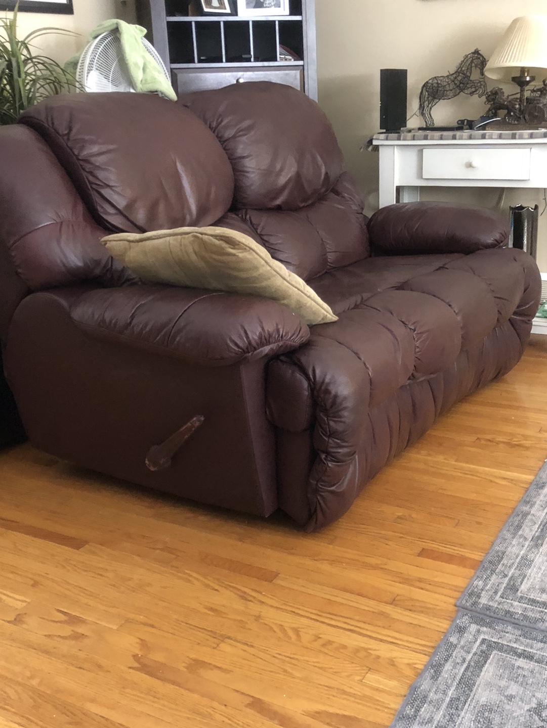 Brown Leather Recliner Loveseat - photo 3
