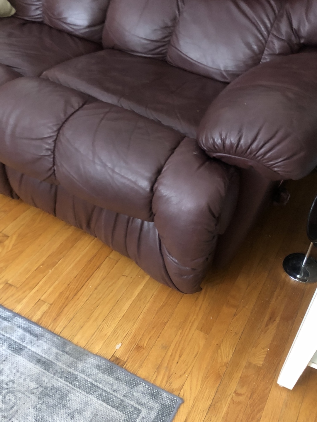 Brown Leather Recliner Loveseat - photo 4