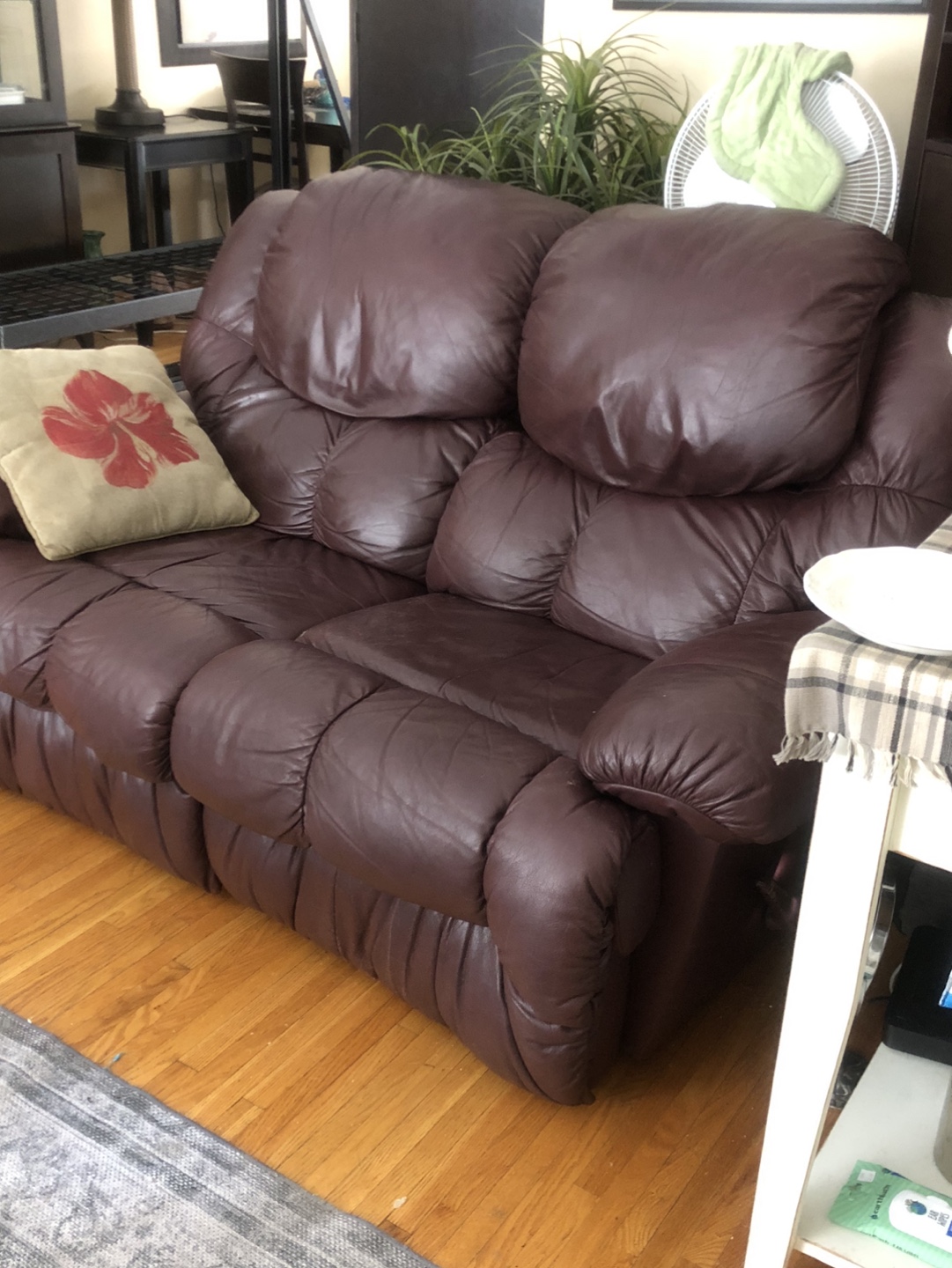 Brown Leather Recliner Loveseat - photo 5