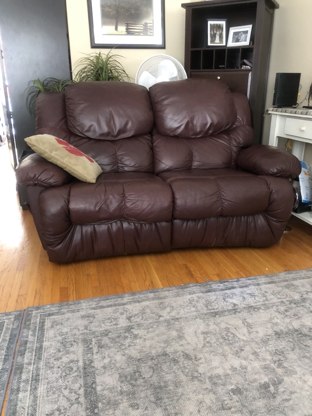 Brown Leather Recliner Loveseat