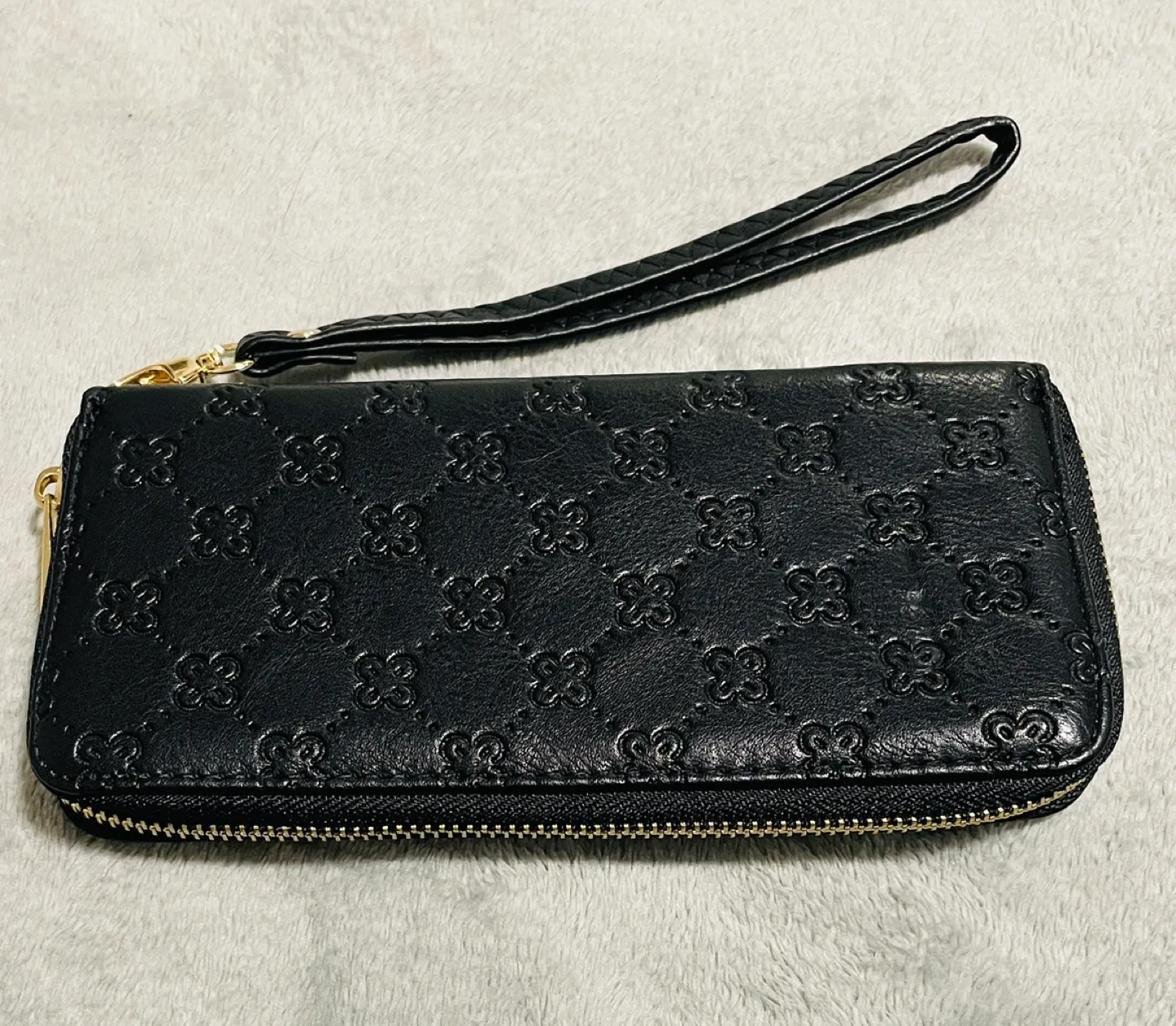 Black Zip Around Wallet with Wristlet image indicator(2)