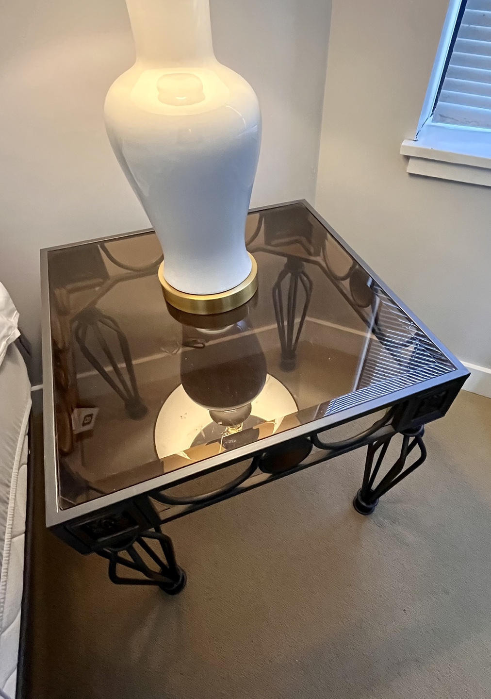 Metal and Glass Accent Table - photo 3