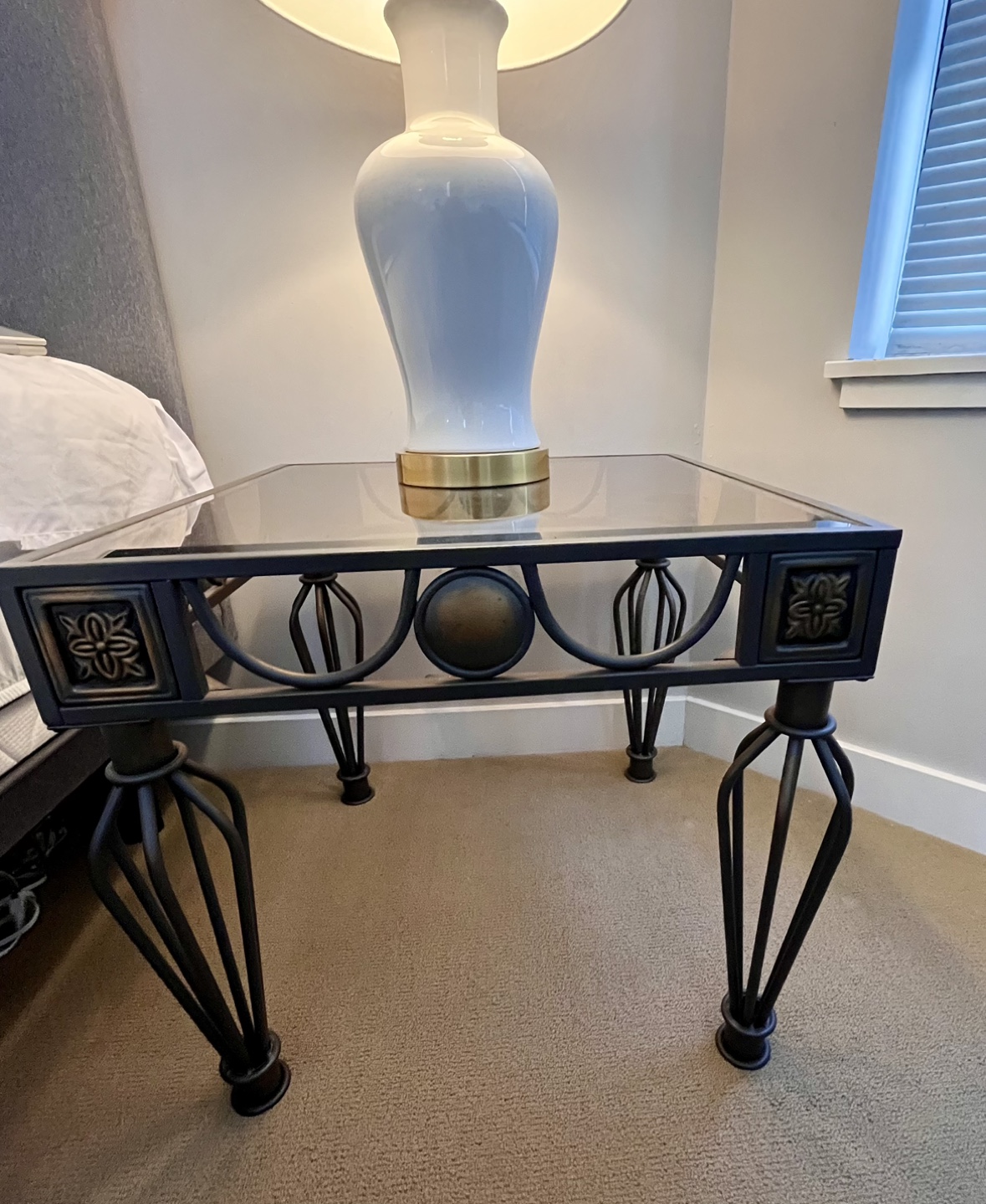 Metal and Glass Accent Table - photo 2