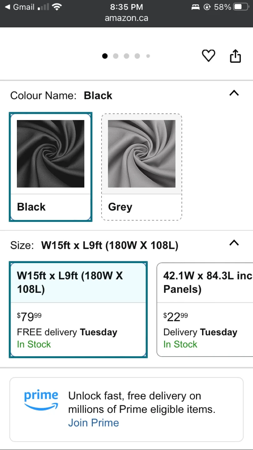 Black Grommet Top Blackout Curtains 15ft W x 9ft L image indicator(2)