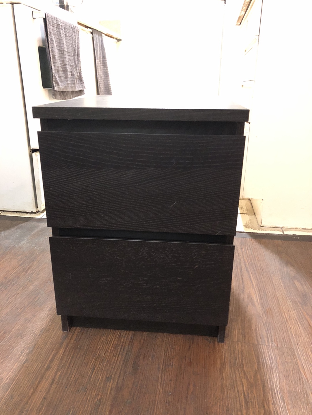 IKEA MALM Two-Drawer Chest - Black-Brown
