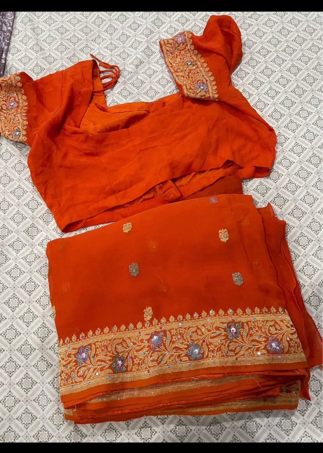 Two Beautiful Embroidered Sarees