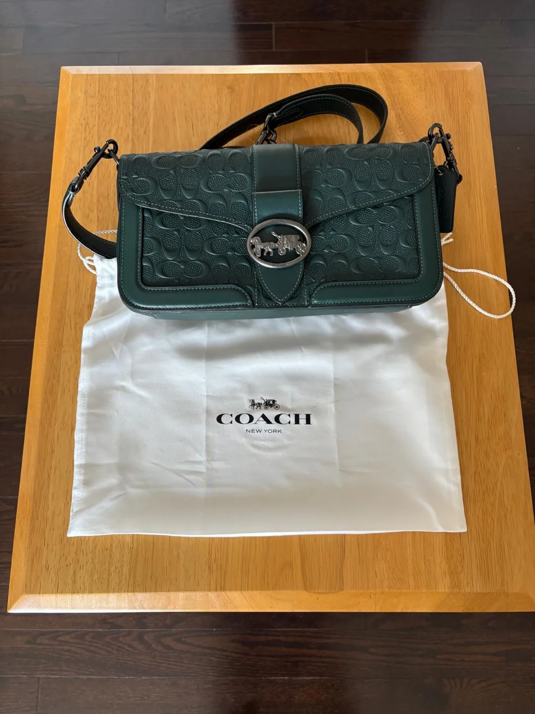 Coach Leather Shoulder Bag with Dust Bag image indicator(3)