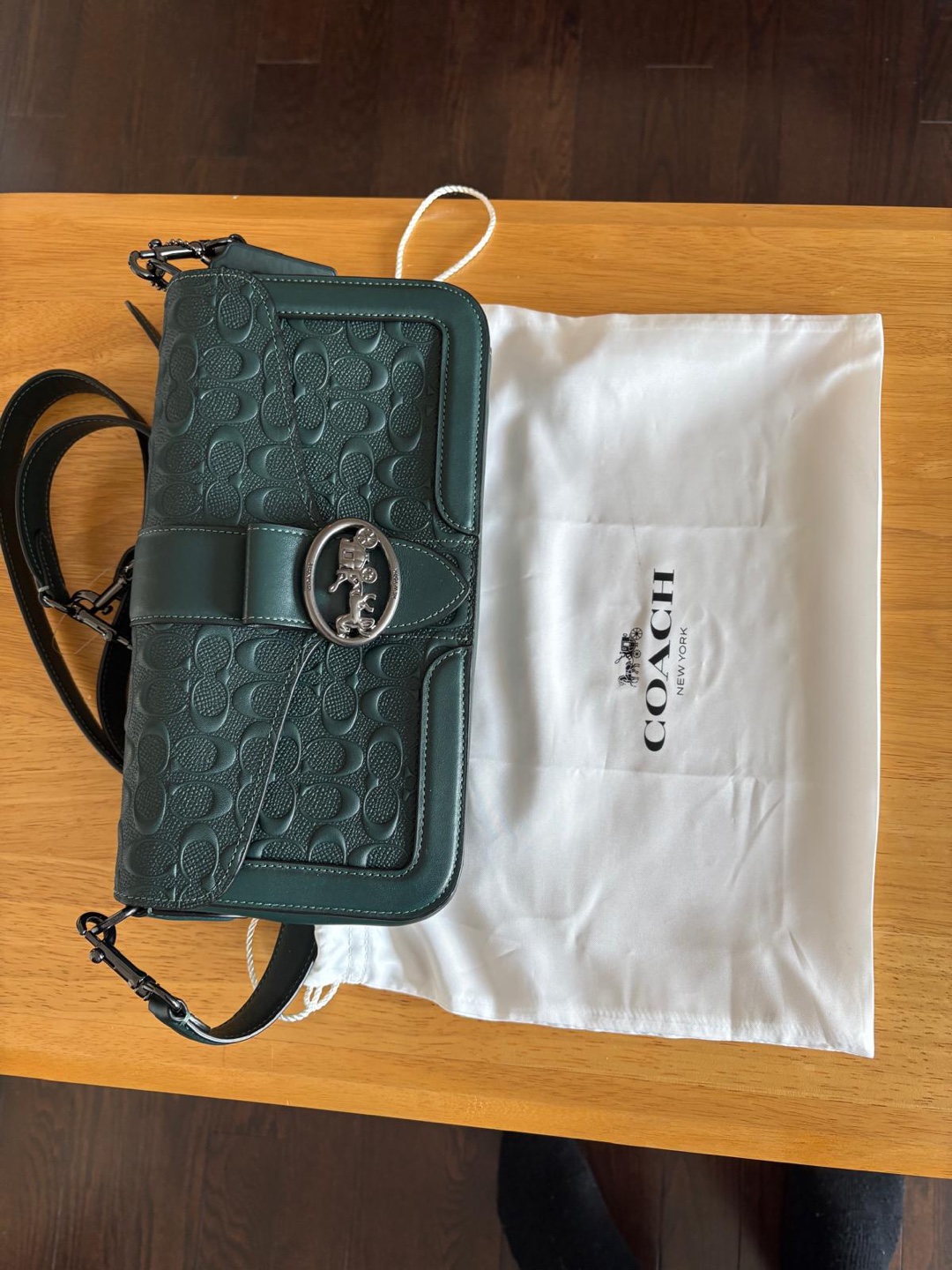 Coach Leather Shoulder Bag with Dust Bag