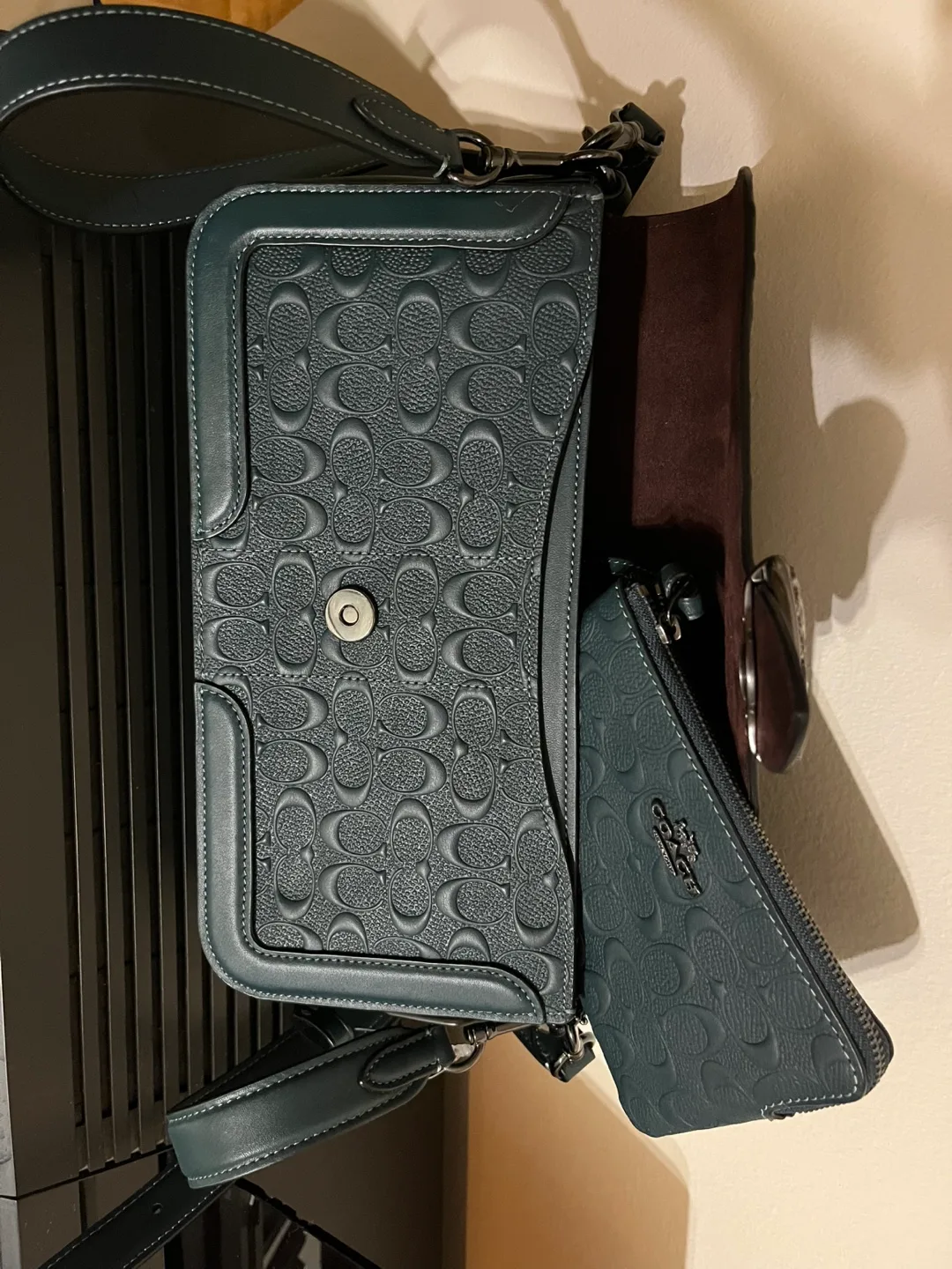 Coach Leather Shoulder Bag with Dust Bag image indicator(2)