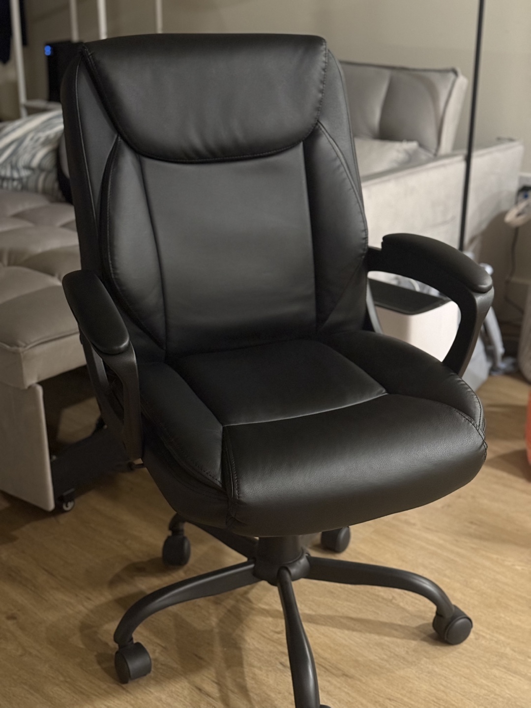 Black Leather Office Computer Chair