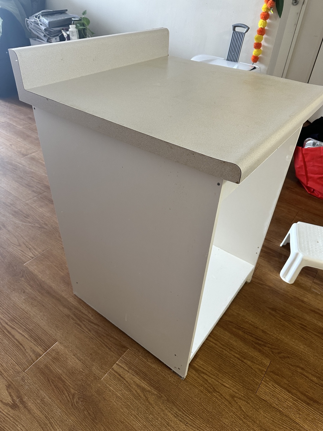 White Laminate Countertop Cabinet
