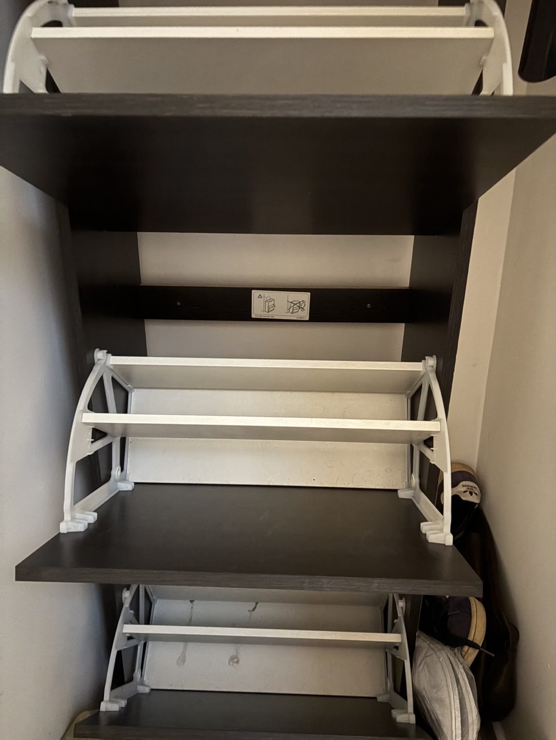 IKEA BISSA Three-Tier Shoe Cabinet with Shoe Organizers - photo 2