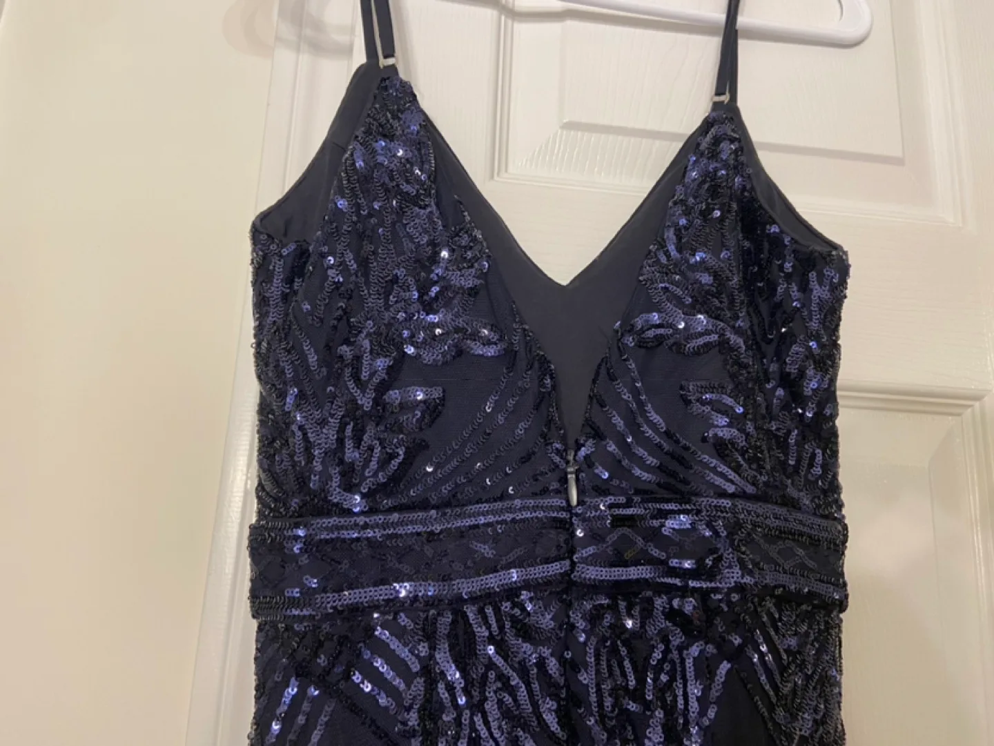 Le Chateau Stunning Navy Blue Sequin Maxi Dress 🏈 image indicator(3)