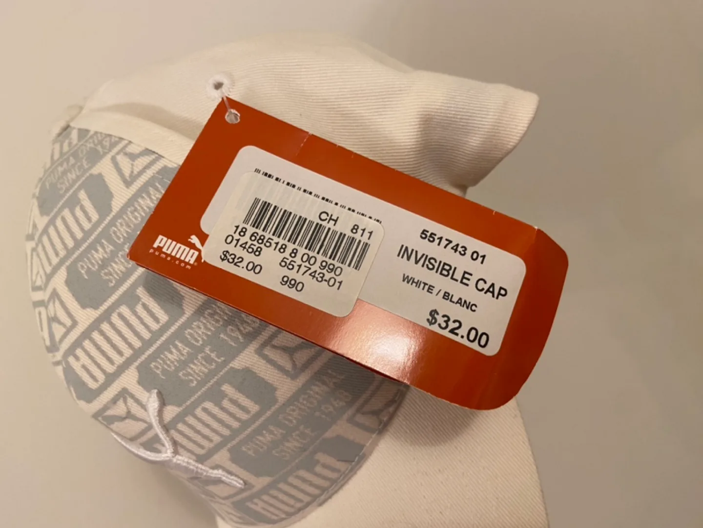 BNWT Puma Flexfit Invisible Cap - White 🏈 image indicator(5)