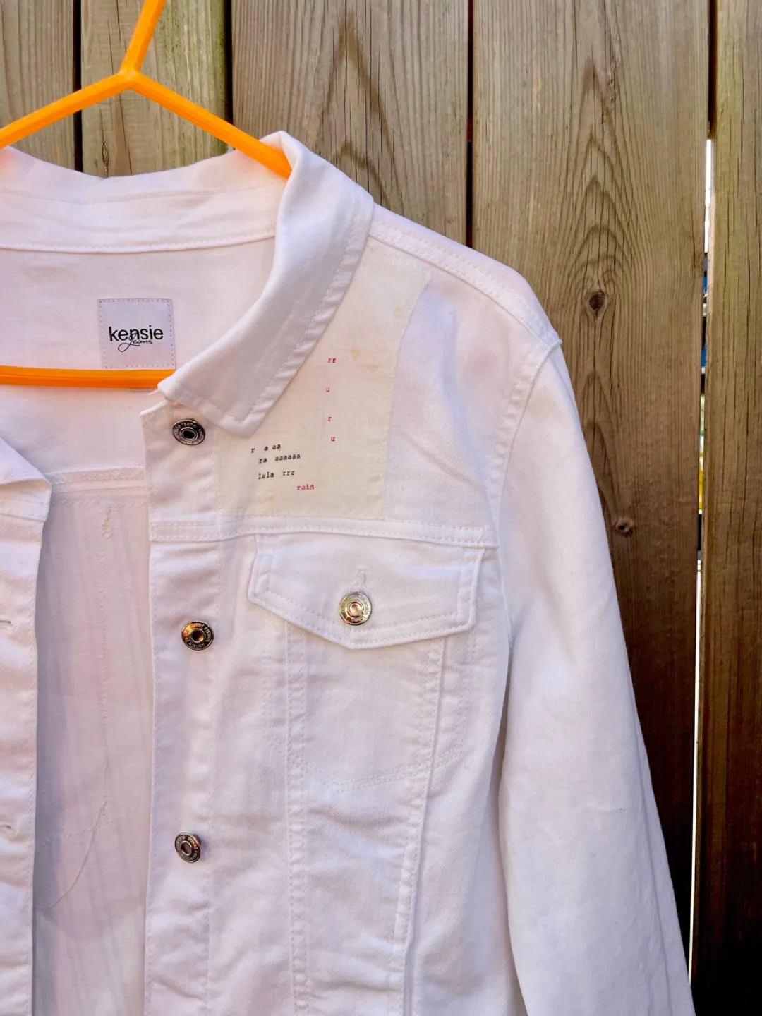 Upcycled Kensie White Denim Jean Jacket image indicator(2)