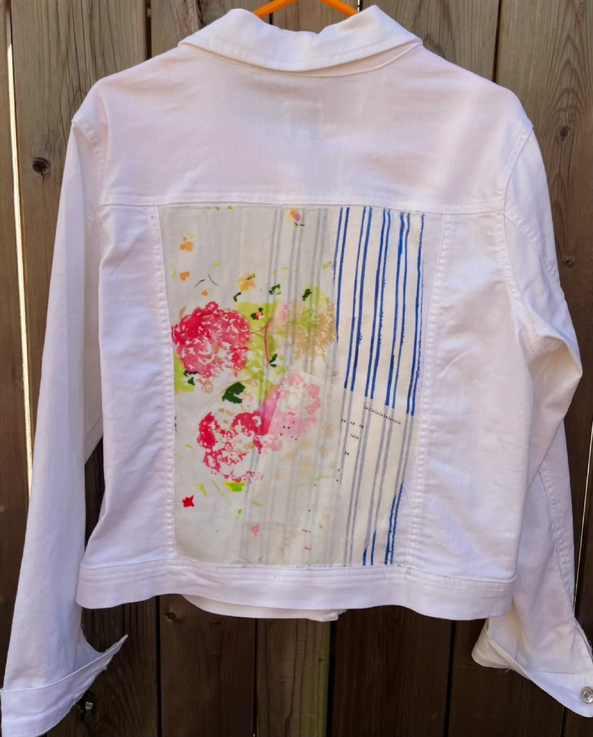 Upcycled Kensie White Denim Jean Jacket image indicator(3)