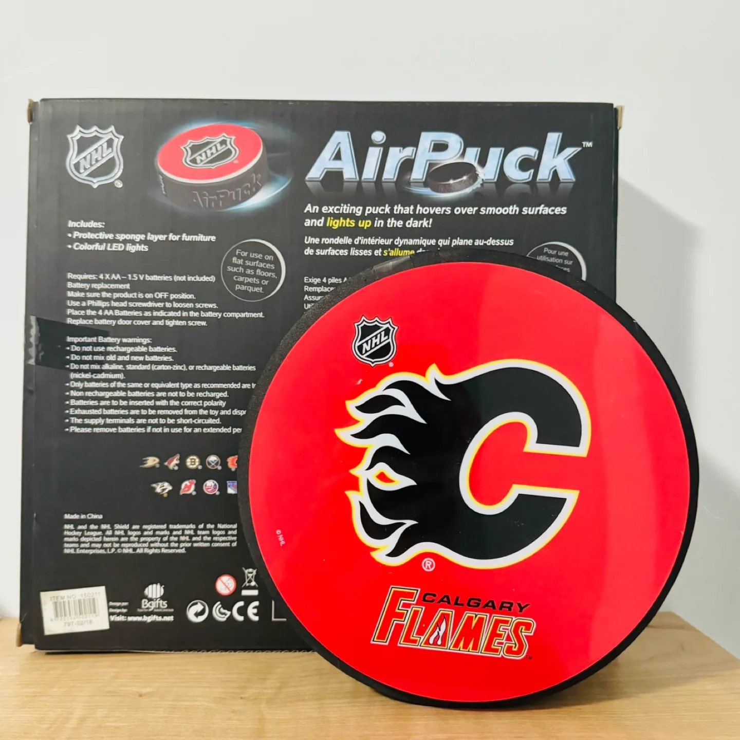 Calgary Flames NHL Hockey Air Puck Toy - NEW image indicator(2)