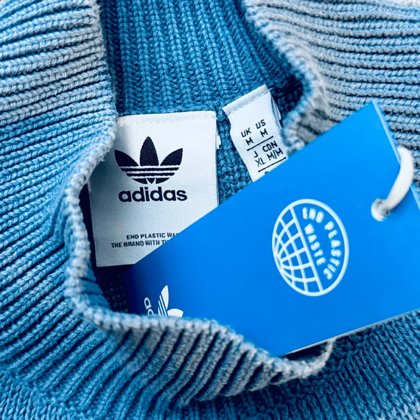 Adidas Mock Neck Knit Sweater - Medium - Brand new with Tags image indicator(2)