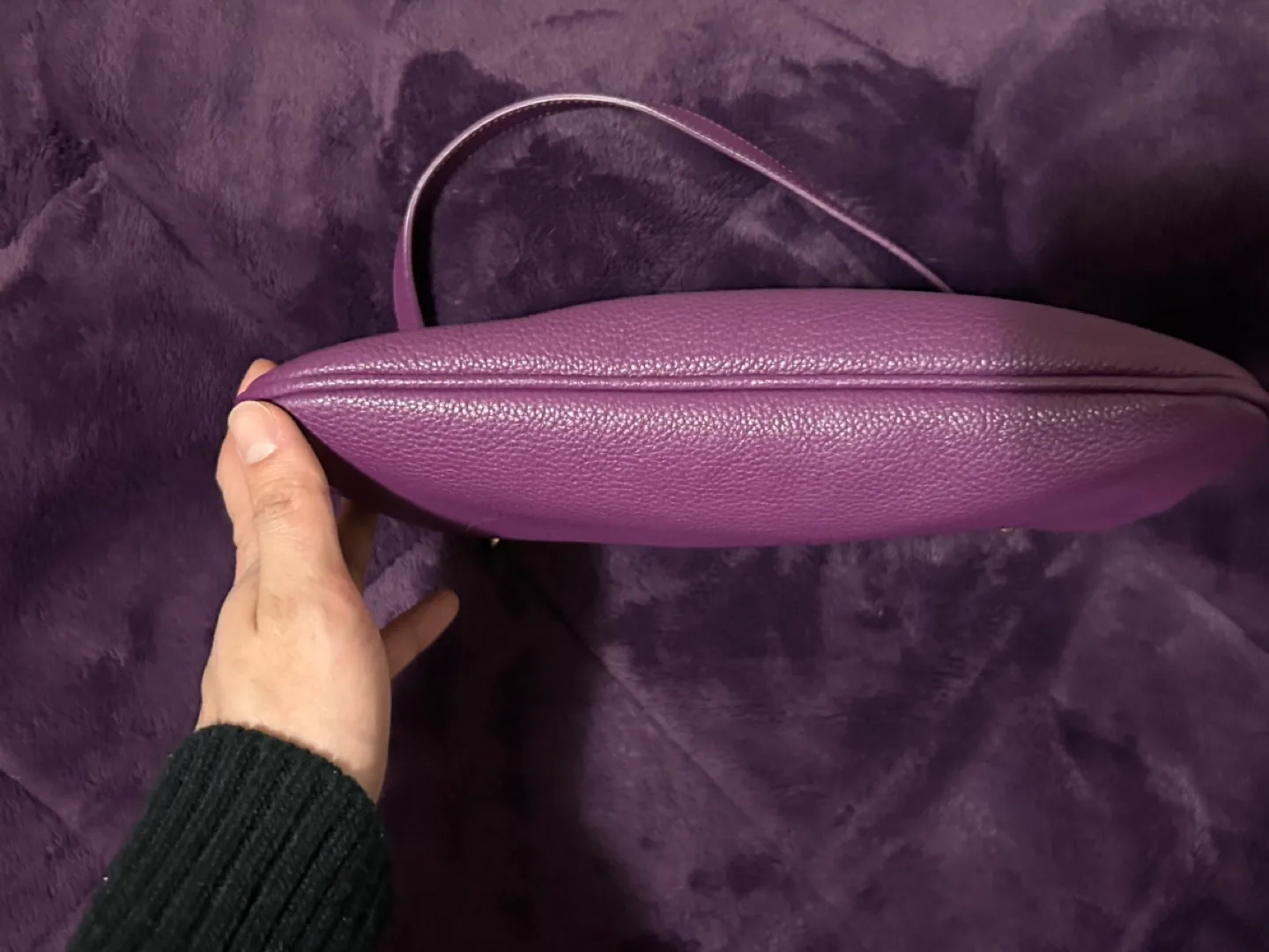 Furla Purple Leather Shoulder Bag image indicator(6)