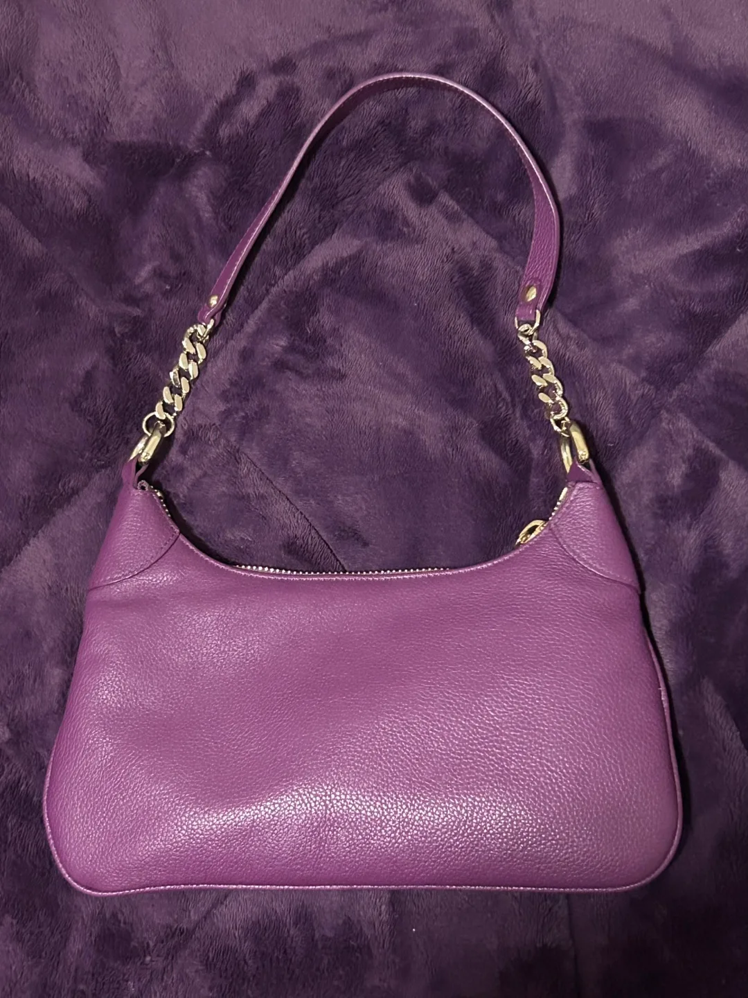Furla Purple Leather Shoulder Bag image indicator(2)