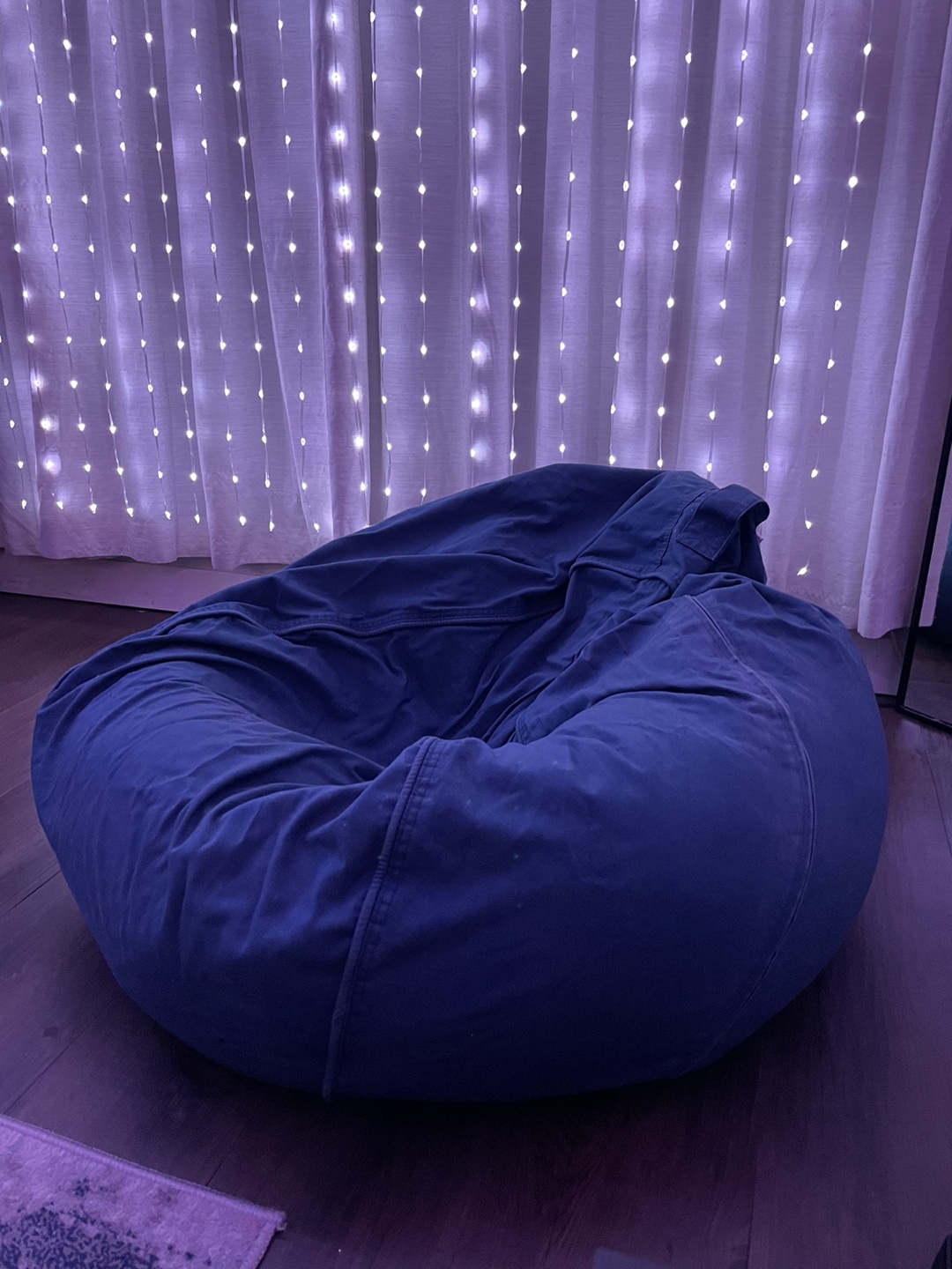 Large Navy Blue Beanbag Chair