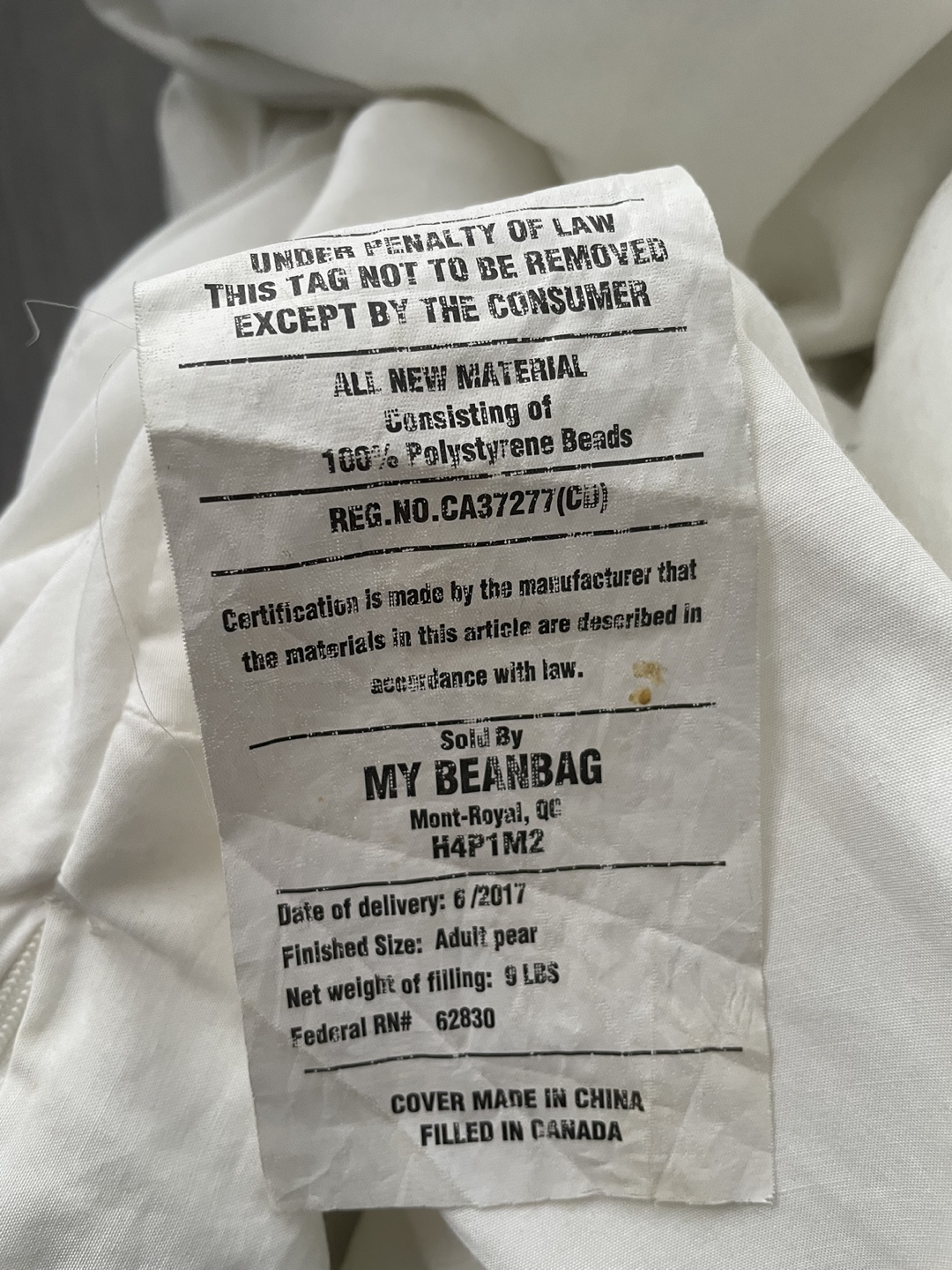 Large Navy Blue Beanbag Chair - photo 2