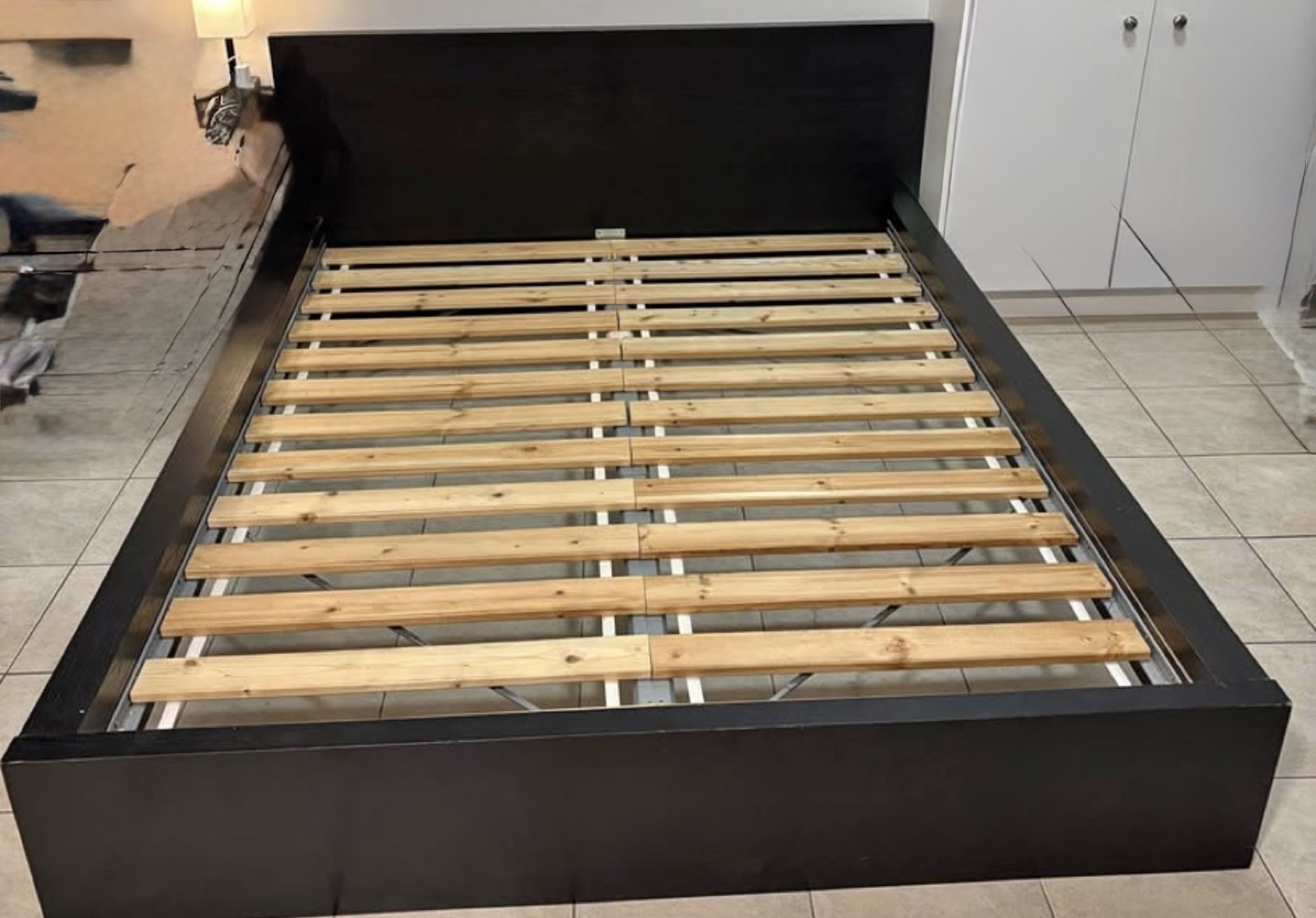 Ikea Malm Black Queen Platform Bed Frame only