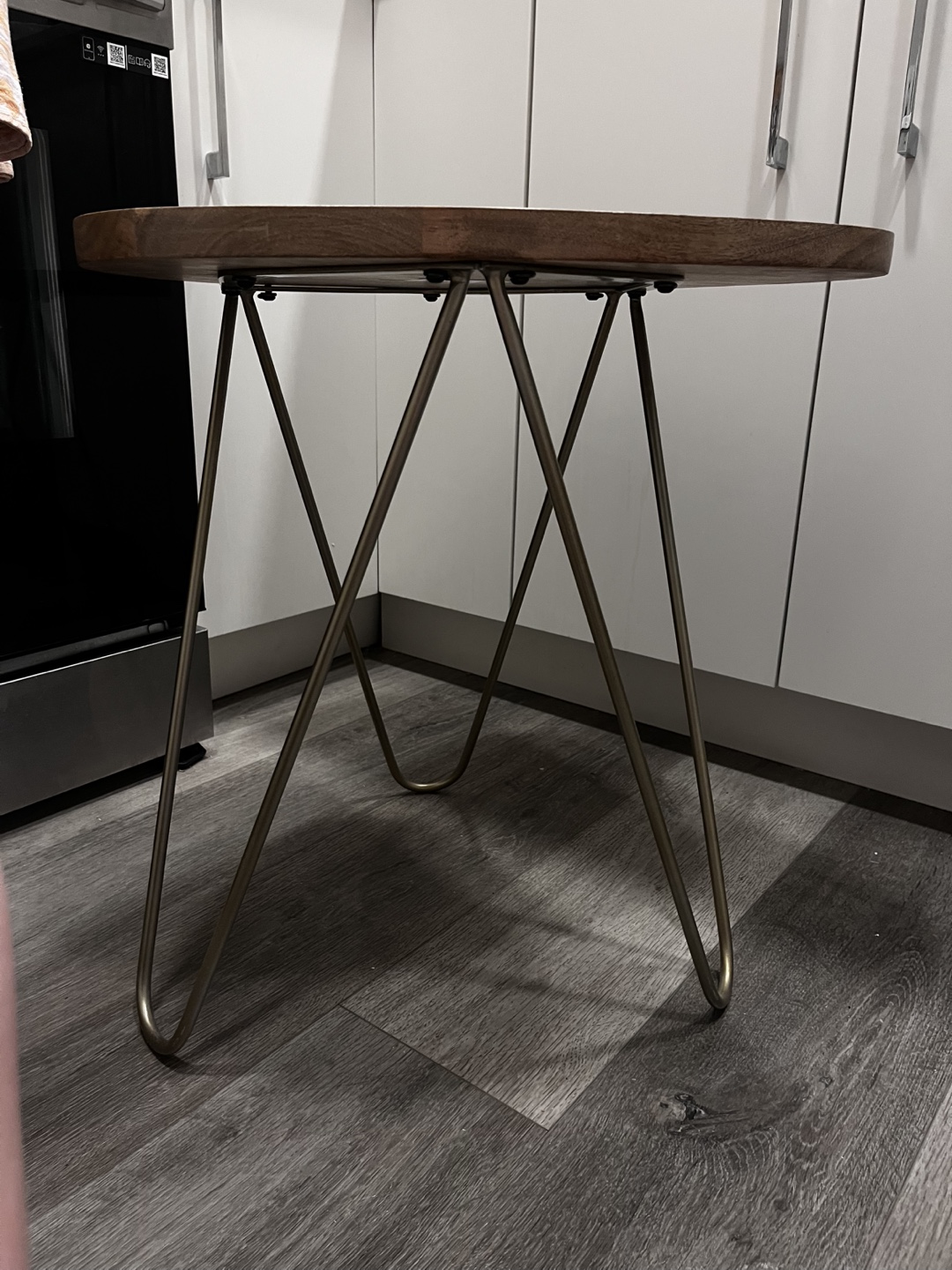 Wooden Side Table with Metal Legs - photo 4