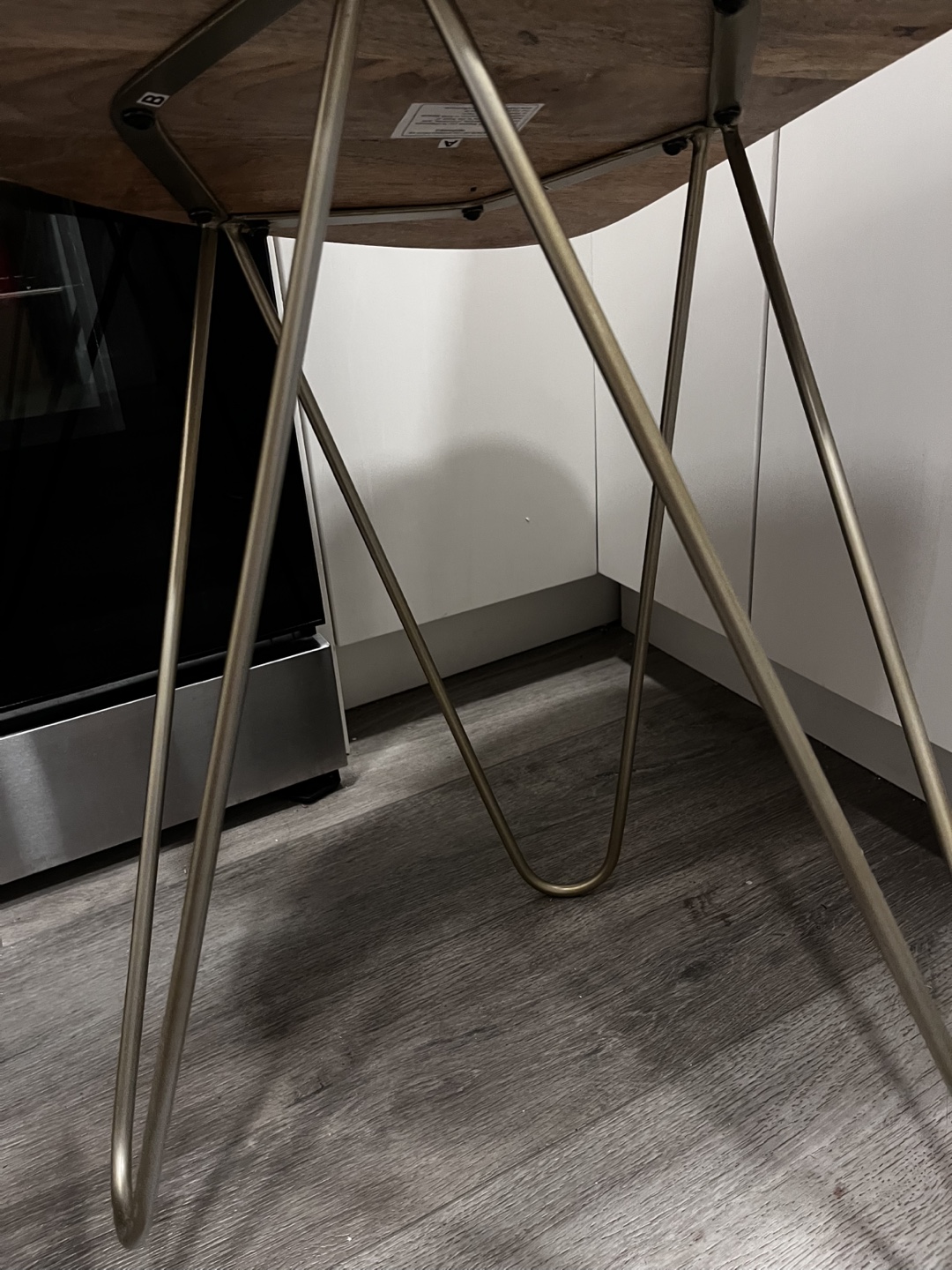 Wooden Side Table with Metal Legs - photo 3
