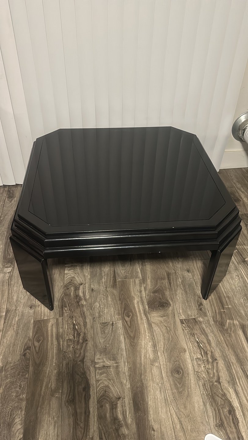 Black lacquered coffee table