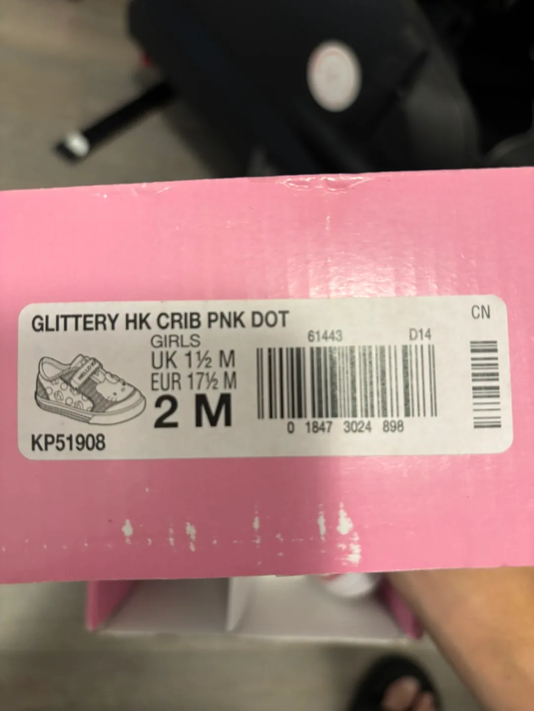 Hello Kitty Glitter Crib Shoes - Size 2M image indicator(2)