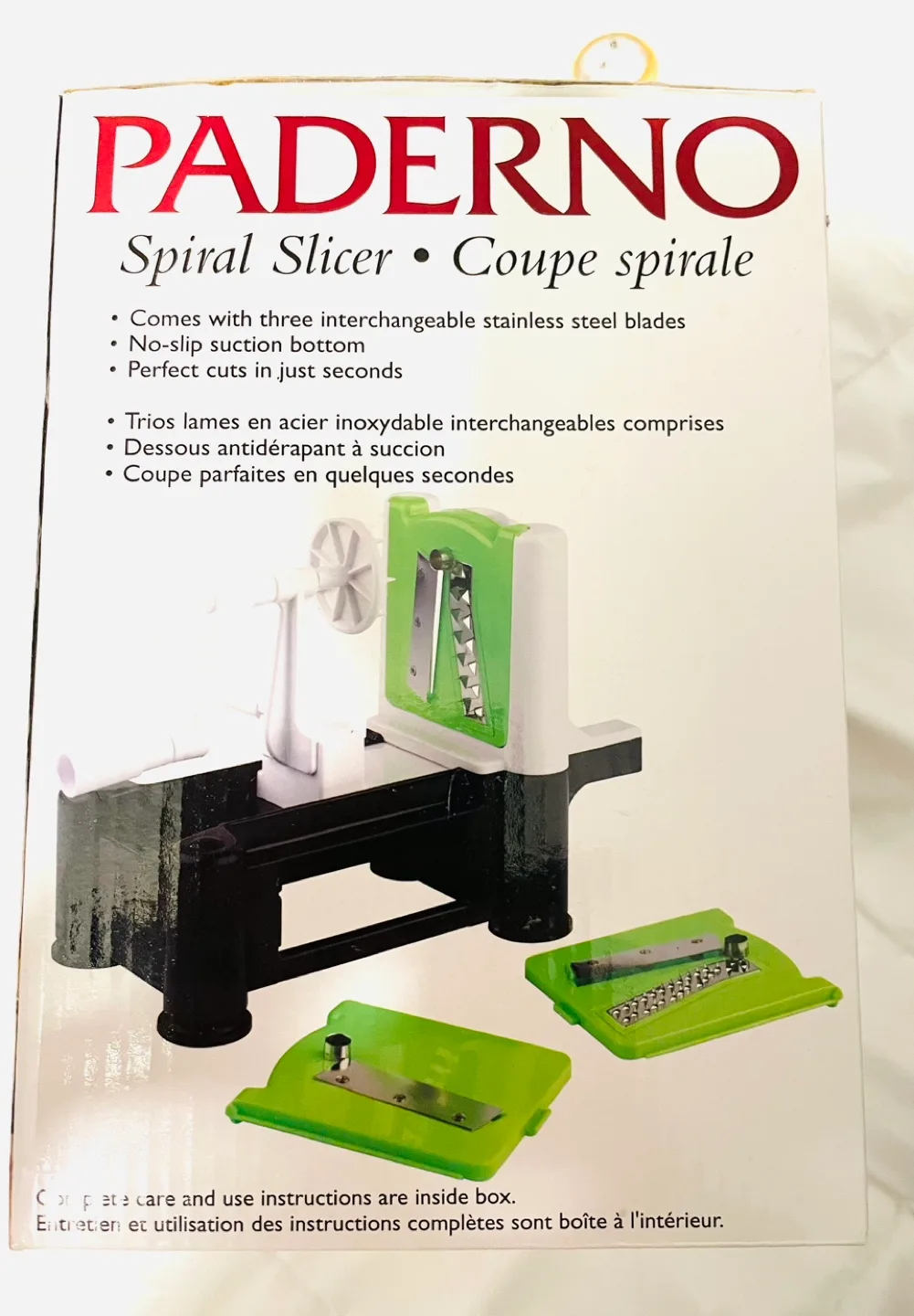 Paderno 3 blades Spiral Slicer image indicator(3)