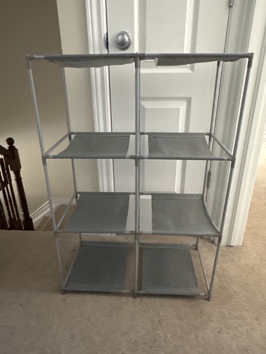 Grey Fabric Shelving Unit