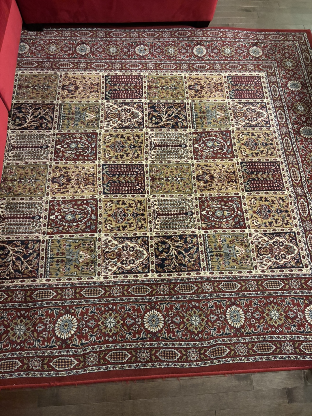 Gorgeous Red and Beige Area Rug