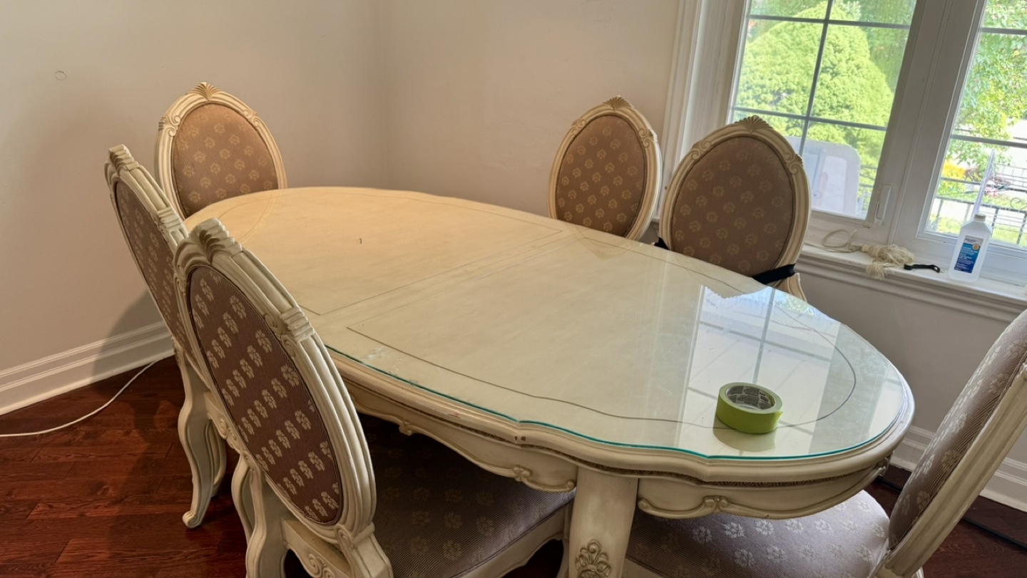 Elegant 6-Piece Dining Set with Glass Top Table - photo 5