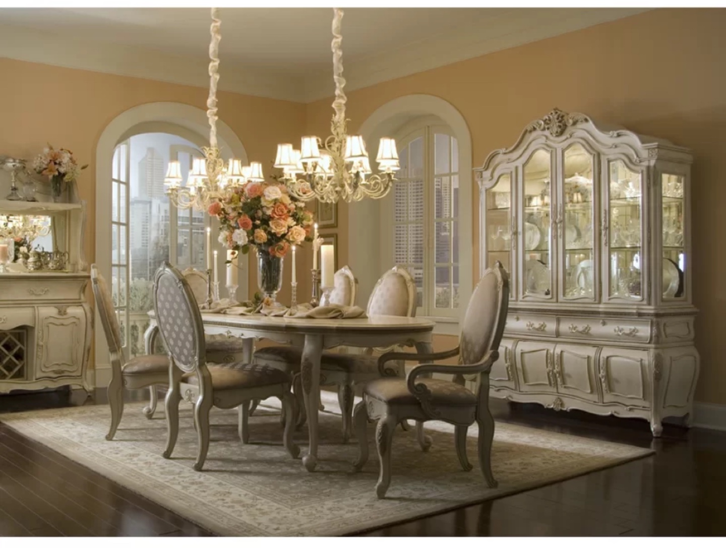 Elegant 6-Piece Dining Set with Glass Top Table - photo 3
