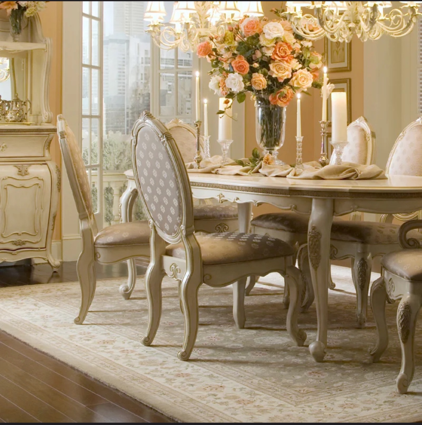 Elegant 6-Piece Dining Set with Glass Top Table - photo 2