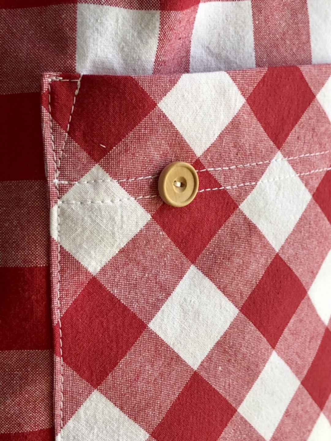 Red and White Gingham Farmhouse-style Apron - photo 5