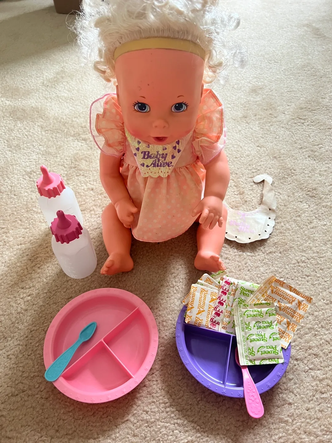 Vintage Baby Alive Doll with Accessories 🏈 image indicator(4)