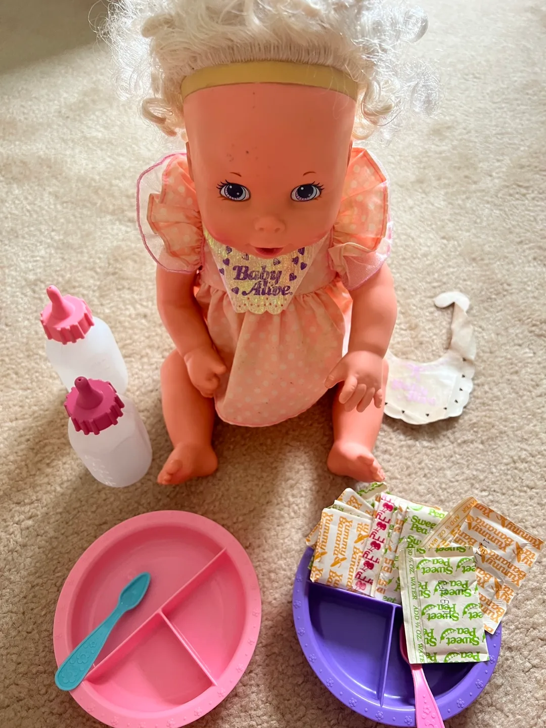 Vintage Baby Alive Doll with Accessories 🏈 image indicator(5)