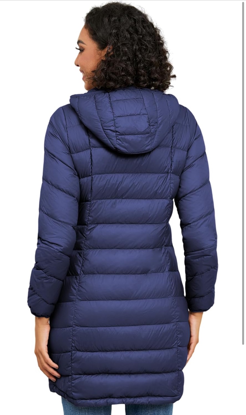 NEW! Women's Packable Hooded Jacket - Navy Blue - photo 3