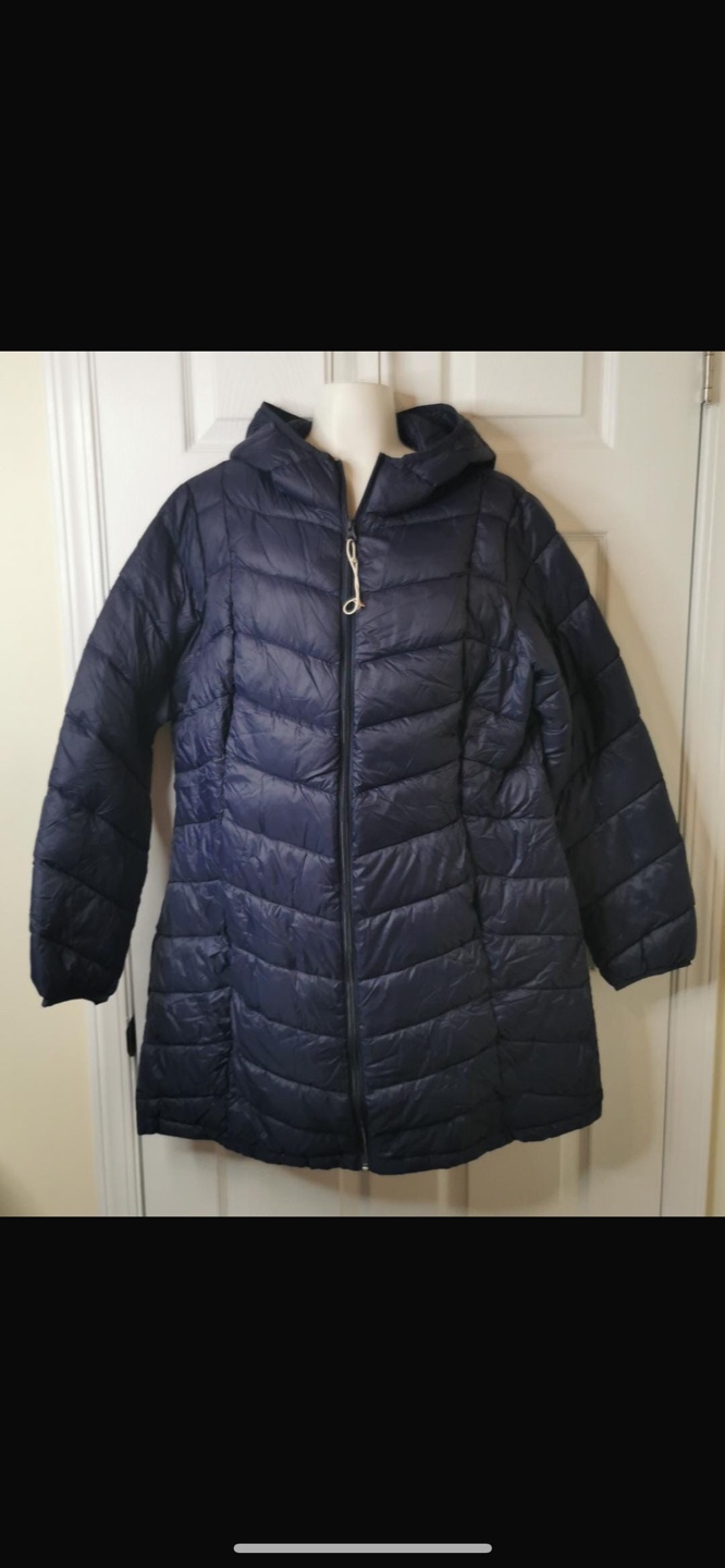 NEW! Women's Packable Hooded Jacket - Navy Blue - photo 5