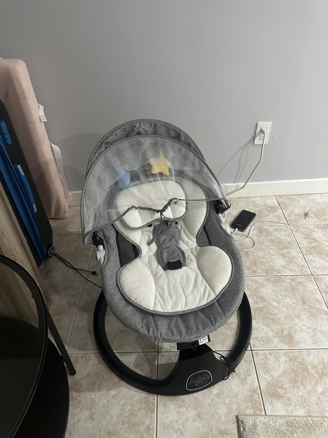 Baby Rocking Chair with Canopy