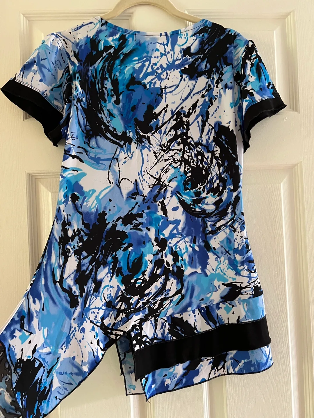 Ralph C. Blue Abstract Print Blouse 🏈 image indicator(3)