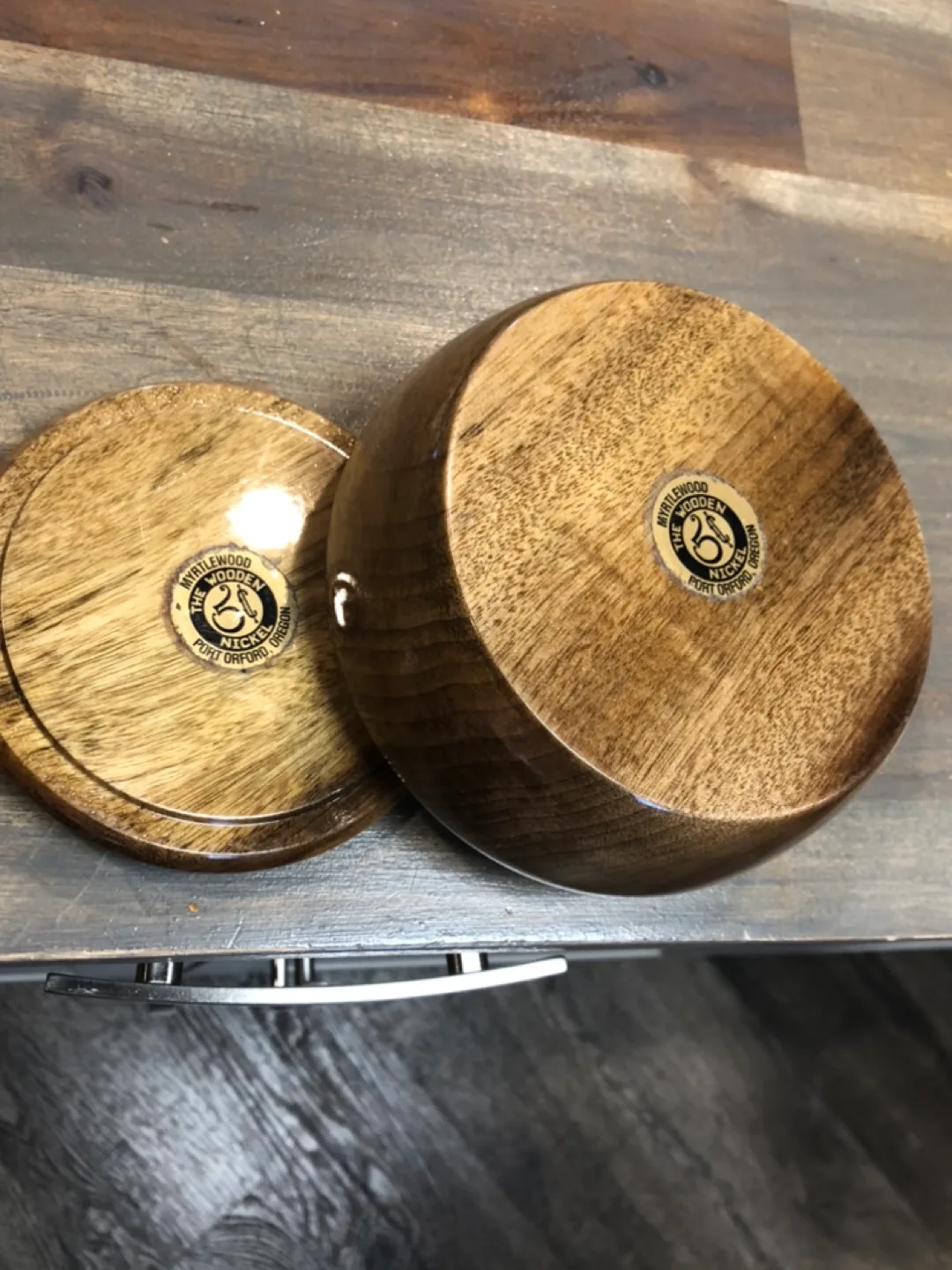 Vintage Myrtlewood Trinket Box image indicator(5)