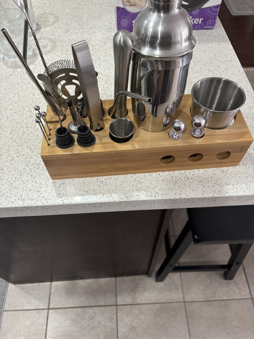 Mixology bar mixing set with wood stand. 21 pieces - photo 2