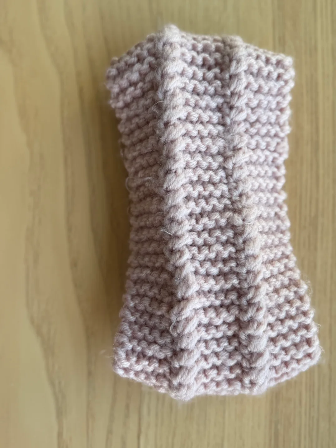 Hand Knitted Blush Pink Ear Warmer Headband🏈 image indicator(2)