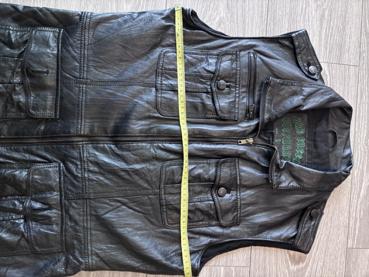 Vintage Biker Leather Vest - Size Small - photo 4
